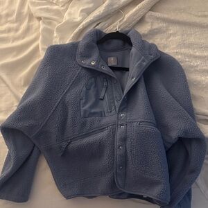 Free People Blue Fleece Jacket